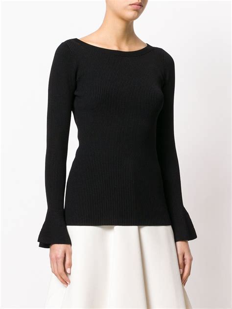 michael michael kors buchanan flare sleeve knit top|michael kors tops.